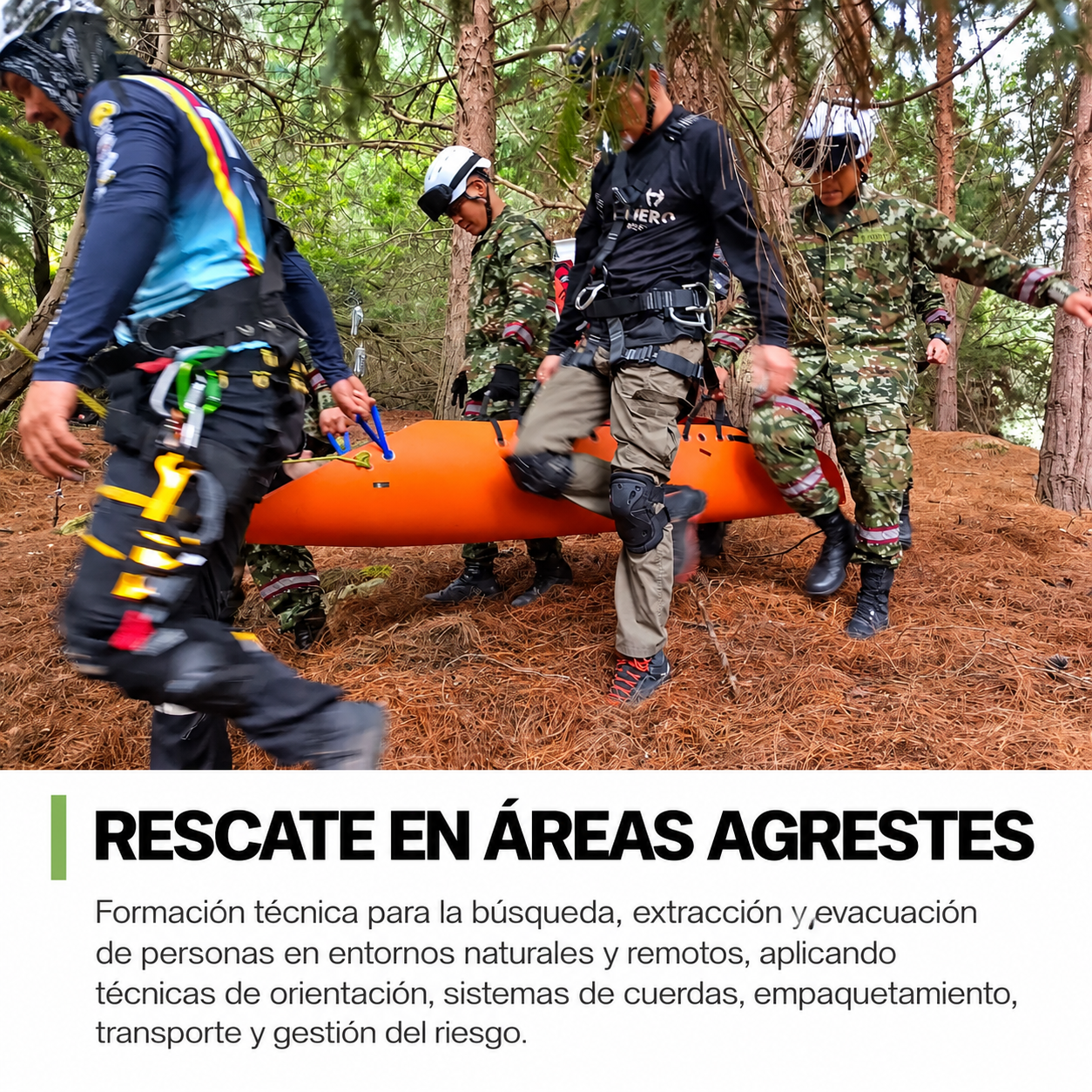 Rescate en áreas agrestes