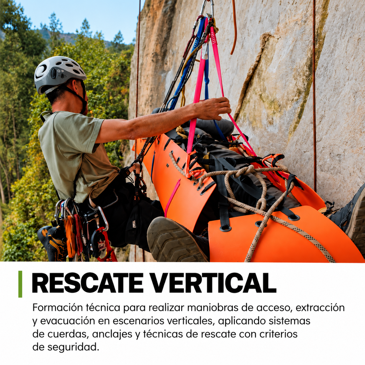 Rescate vertical en acción